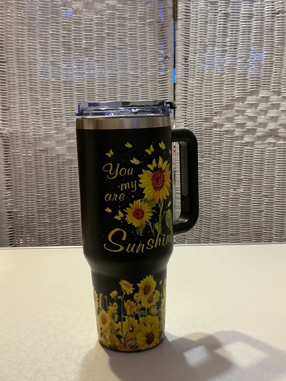 40 oz Sunflower Stainless steel mug